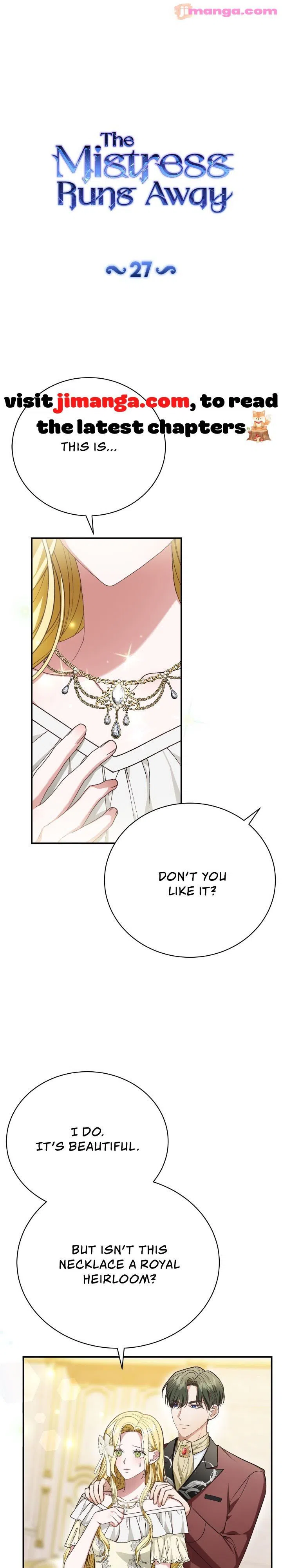 The Mistress Runs Away Chapter 27