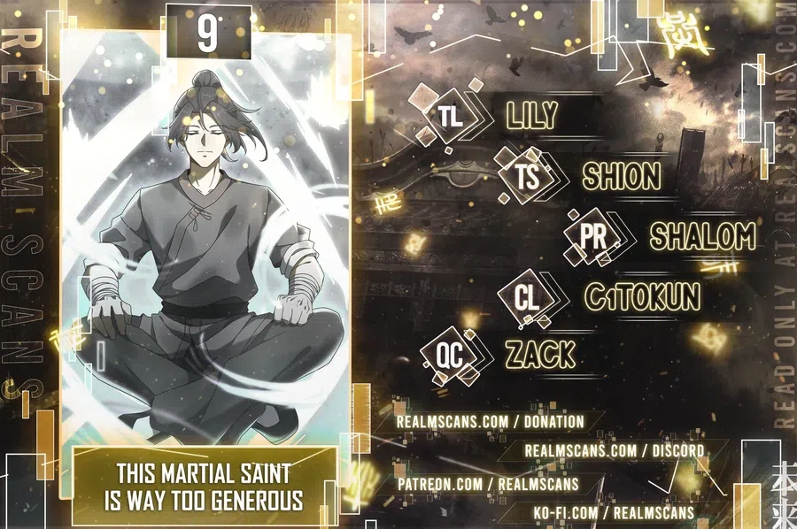 This Martial Saint Is Way Too Generous Chapter 9